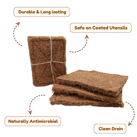 COIR SCRUBBER PAD(3"*4")