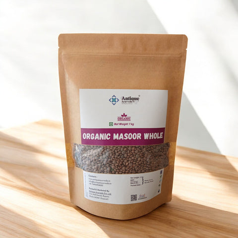 Organic Whole Masoor Dal | Premium Brown Lentils