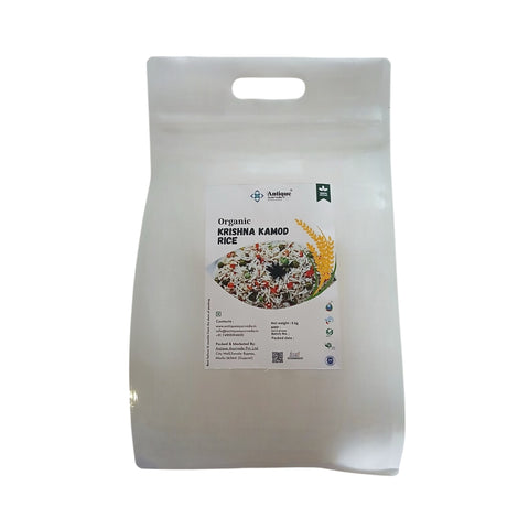 Organic Krishna Kamod Rice | Premium Gujarati Aromatic Rice for Festive Dining