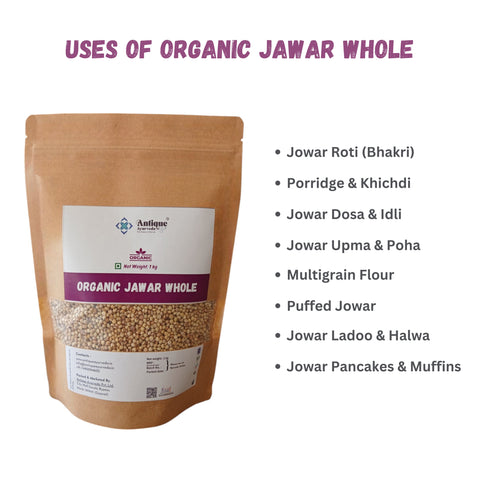 Organic Jawar Whole (Sorghum Millet) | Premium Quality Gluten-Free Ancient Grain
