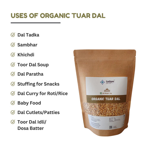 Organic Tuar Dal (Arhar) | Premium Pigeon Peas Split