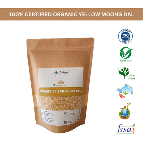 Organic Moong Dal Yellow | Premium Split Mung Beans