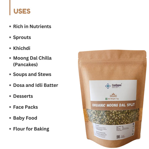 Organic Moong Dal | Premium Split Yellow Mung Beans
