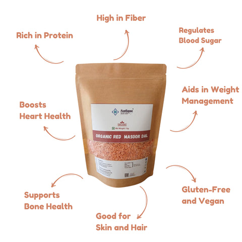 Organic Split Red Masoor Dal | Premium Pink Lentils
