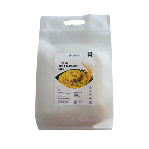 Organic Sona Masoori Rice | Premium Medium Grain for Daily Nutrition