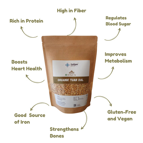 Organic Tuar Dal (Arhar) | Premium Pigeon Peas Split