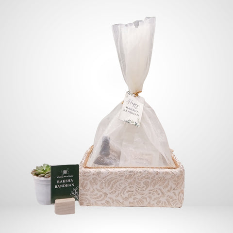 Ayurvedic Blessing Rakhi Box - Holistic Wellness Gift Hamper