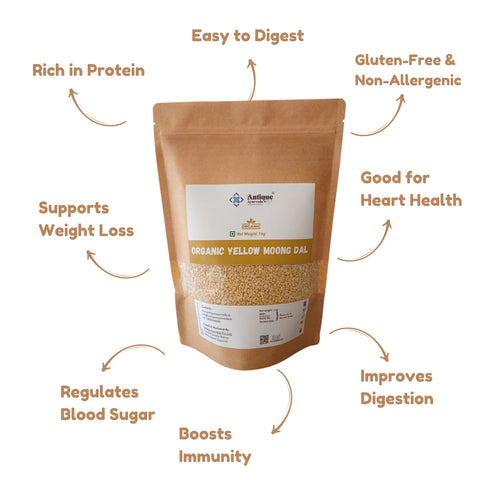 Organic Moong Dal Yellow | Premium Split Mung Beans