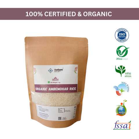 Organic Ambemohar Rice | Aromatic Maharashtrian Delicacy with Mango Fragrance