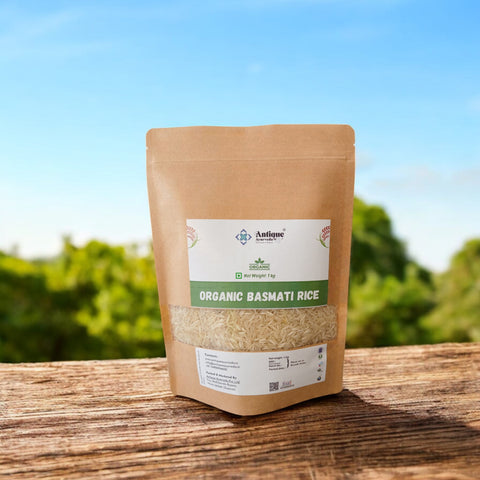Premium Organic White Basmati Rice | Aromatic Long Grain for Daily Cooking