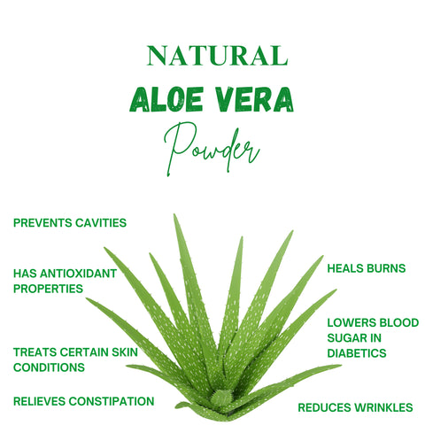 Pure Natural Aloe Vera Leaves Powder | Organic Dried Aloe Barbadensis Miller Extract