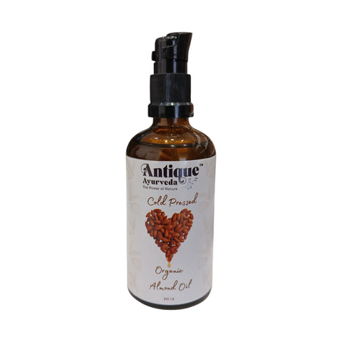 Organic Cold Pressed Almond Oil 100ml | Pure Sweet Almond oil for Skin & Hair Care