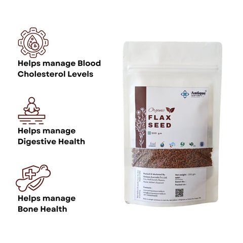 Premium Organic Flax Seeds | Omega-3 Rich Linseed for Heart & Brain Health