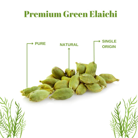 Organic Green Cardamom (Elaichi) | Premium Pods | 100 GM (50g * 2)