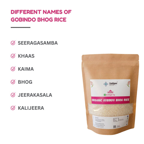 Organic Gobindobhog Rice | Aromatic Bengali Delicacy for Festive Cooking