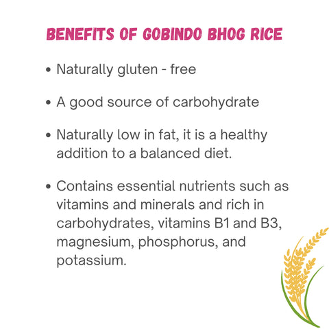 Organic Gobindobhog Rice | Aromatic Bengali Delicacy for Festive Cooking