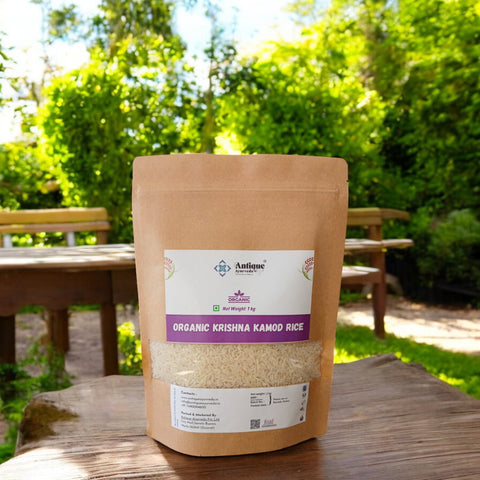 Organic Krishna Kamod Rice | Premium Gujarati Aromatic Rice for Festive Dining