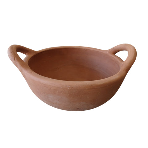Traditional Handmade Clay Kadhai | Artisan Clay Kadhai