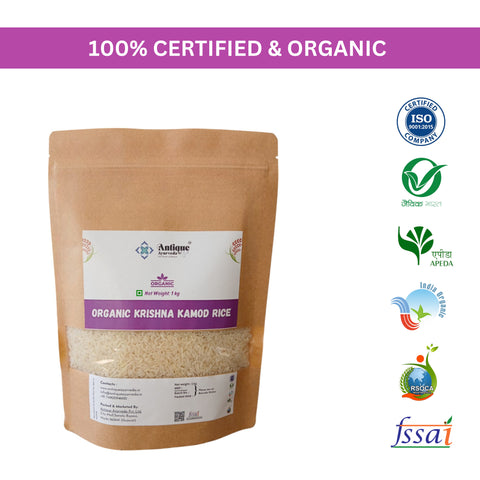 Organic Krishna Kamod Rice | Premium Gujarati Aromatic Rice for Festive Dining
