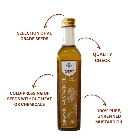 Organic Mustard Oil | Cold Pressed Kachi Ghani Sarson Ka Tel | Traditional Cooking & Therapeutic Oil
