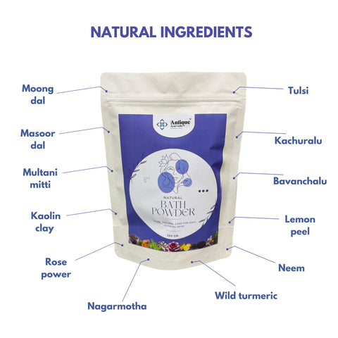 Ayurvedic Natural Bath Powder | Traditional Herbal Body Cleanser for Glowing Skin