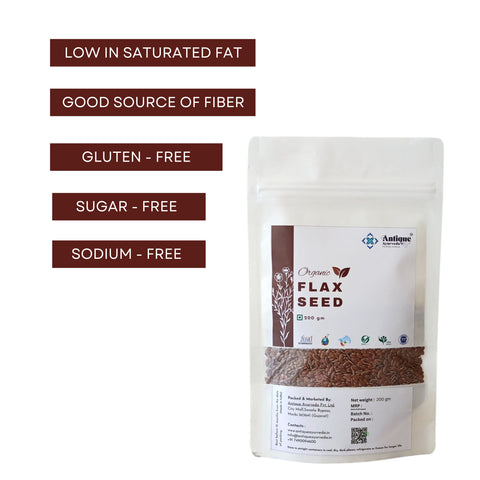 Premium Organic Flax Seeds | Omega-3 Rich Linseed for Heart & Brain Health
