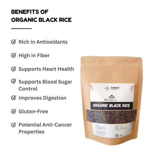 Organic Black Rice | Antioxidant Rich Forbidden Rice for Premium Nutrition