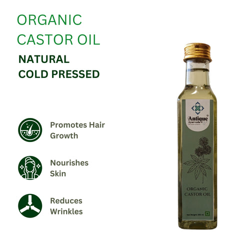 Pure Organic Castor Oil | Cold Pressed Ricinus Oil for Hair Growth | Skin Care & Therapeutic Use