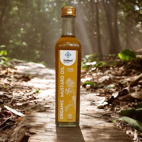 Organic Mustard Oil | Cold Pressed Kachi Ghani Sarson Ka Tel | Traditional Cooking & Therapeutic Oil