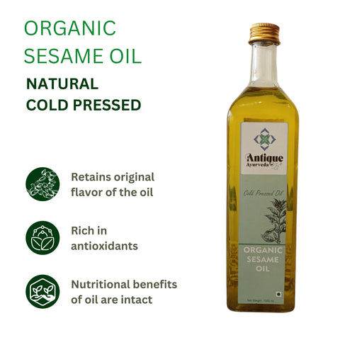 Organic Sesame Oil | Cold Pressed Til Ka Tel | Professional Grade Ayurvedic Oil
