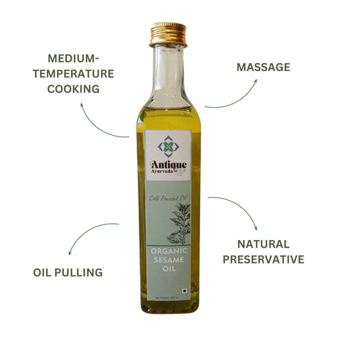 Organic Sesame Oil | Cold Pressed Til Ka Tel | Professional Grade Ayurvedic Oil