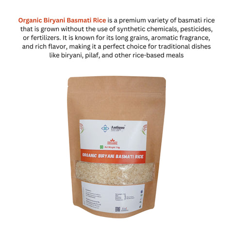 Organic Biryani Basmati Rice | Extra Long Grain for Perfect Biryani