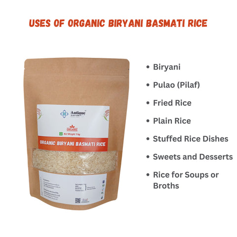 Organic Biryani Basmati Rice | Extra Long Grain for Perfect Biryani