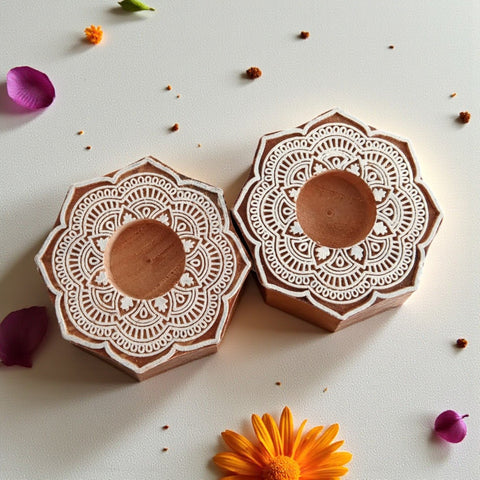 DIWALI SPECIAL WOODEN BLOCK DIYA
