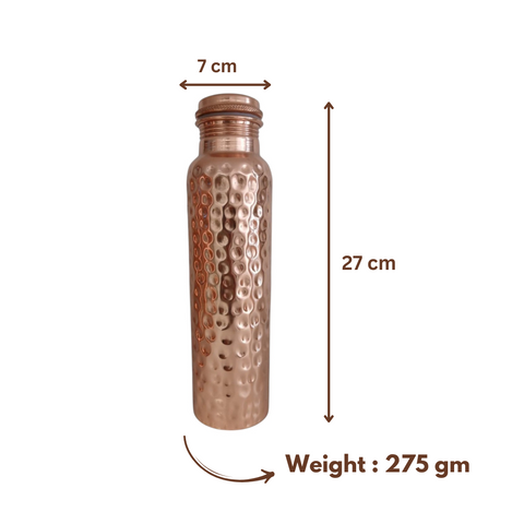 COPPER BOTTLE HAMMERED