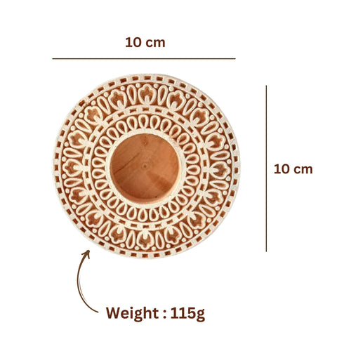 Handmade Wood Diya Stands | Traditional Eco-Friendly Diwali Décor