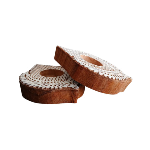 Handmade Wood Diya Stands | Traditional Eco-Friendly Diwali Décor