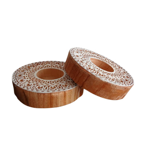 Handmade Wood Diya Stands | Traditional Eco-Friendly Diwali Décor