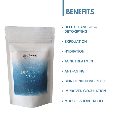 Pure Dead Sea Mud Powder - Premium Mineral Clay Face Mask
