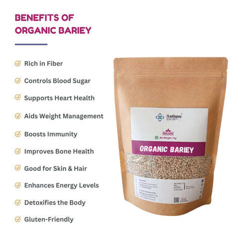 Premium Organic Jav (Dehusked Barley) | Pearl Barley | 1 KG