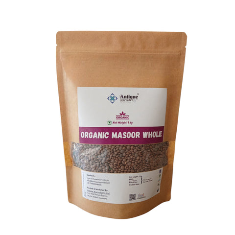 Organic Whole Masoor Dal | Premium Brown Lentils