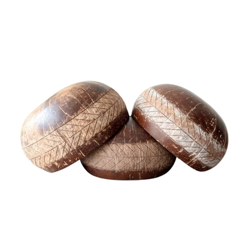Designed Coconut Shell Bowl and Cutlery | Artistic Natural Wooden Dining Set