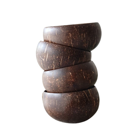 Coconut Bowl with Cutlery | Natural Handcrafted Eco-Friendly Bowl - 900ml (Set of 2)