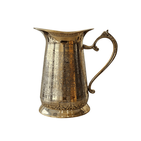 NAKAASHI BRASS JUG AND GLASS