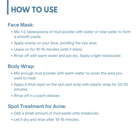Pure Dead Sea Mud Powder - Premium Mineral Clay Face Mask