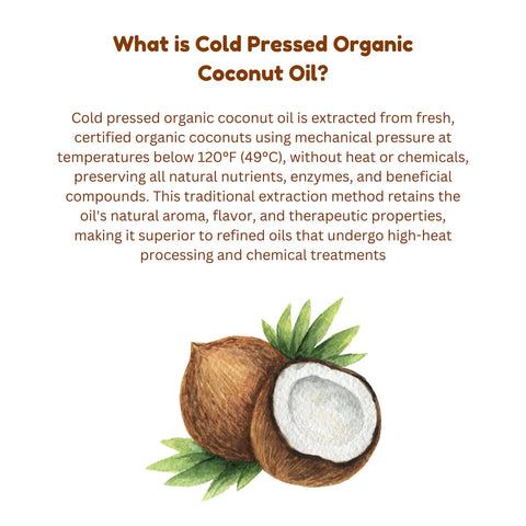 Organic Coconut Oil | Cold Pressed, Unrefined Coconut Oil for Cooking, Skin & Hair Care | Antique Ayurveda