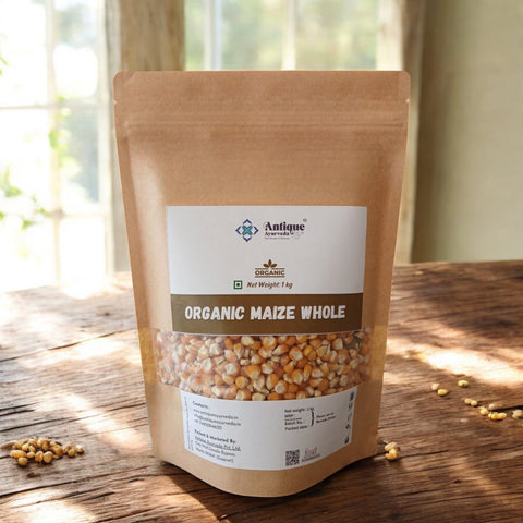Premium Organic Makki (Maize Corn) | Whole Grain Kernels | 1 KG