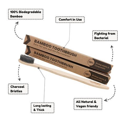 Natural Bamboo Toothbrush | Eco-Friendly Biodegradable Dental Care