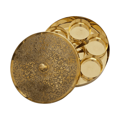 Premium Brass Masala Box  | Traditional Spice Storage System