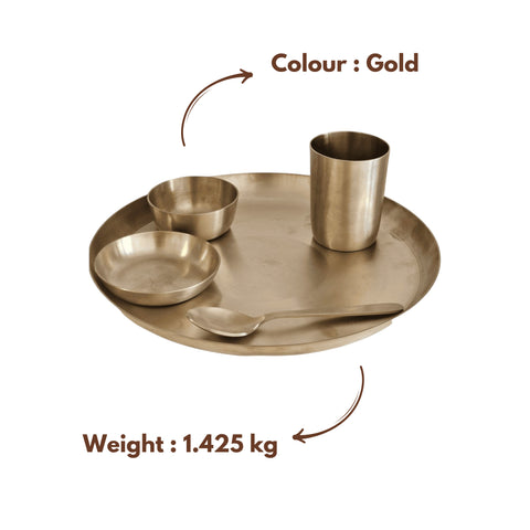 Kansa Bronze Dinner Set 2 | Traditional Ayurvedic Dining Collection